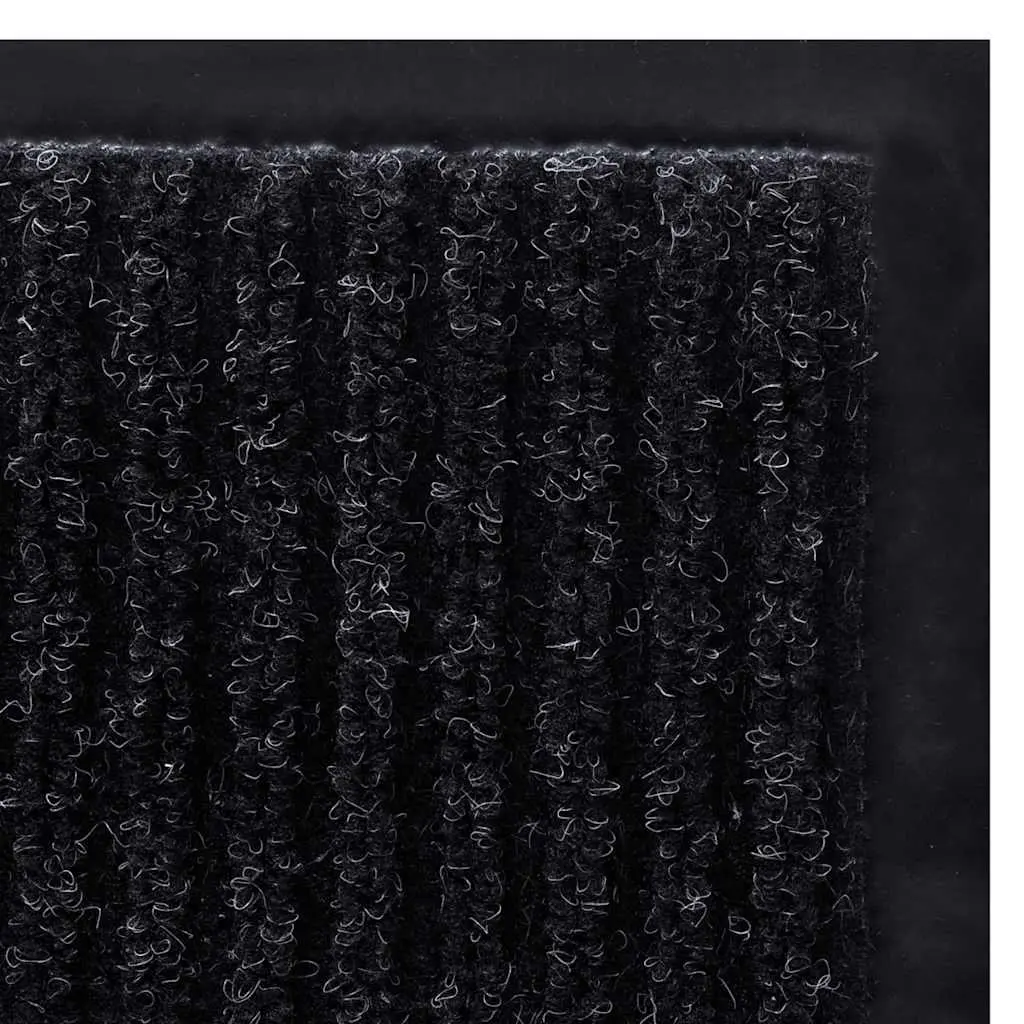 Door Mat Black 90 x 120 cm PVC Non-Slip Backing Home Office Entrance Dirt Stop