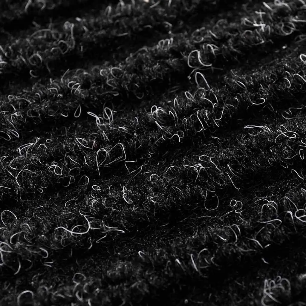 Door Mat Black 90 x 120 cm PVC Non-Slip Backing Home Office Entrance Dirt Stop