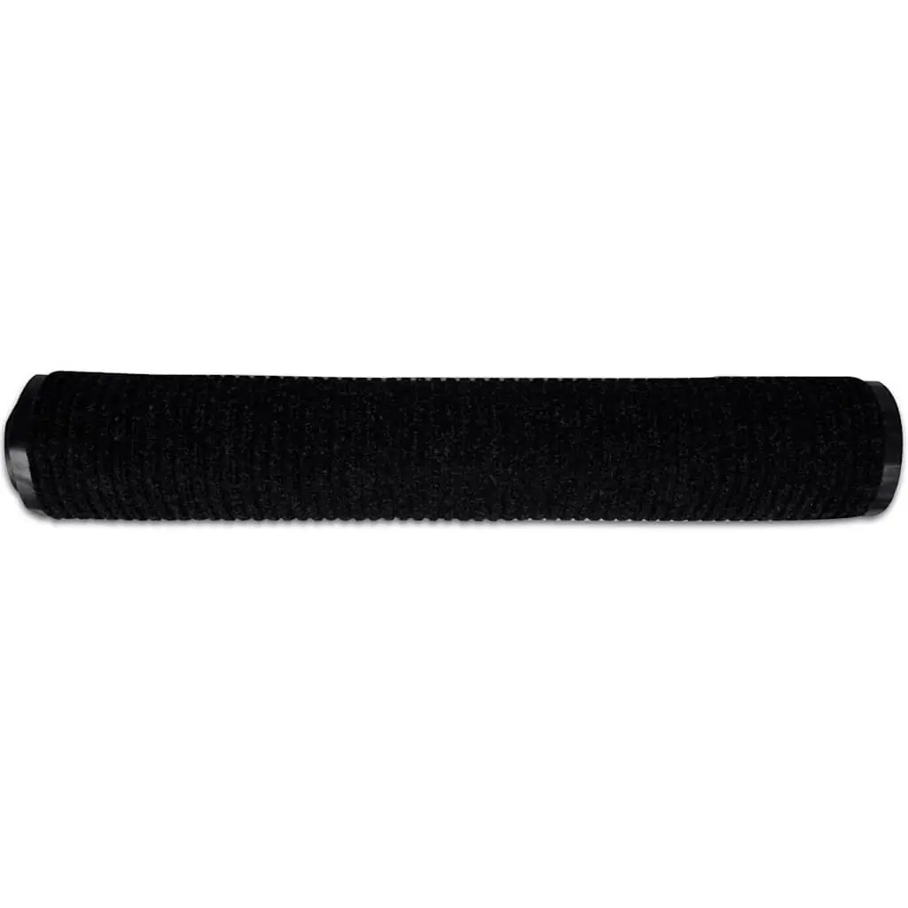 Door Mat Black 120 x 180 cm Non-Slip PVC Backing Indoor Outdoor Entry Entrance