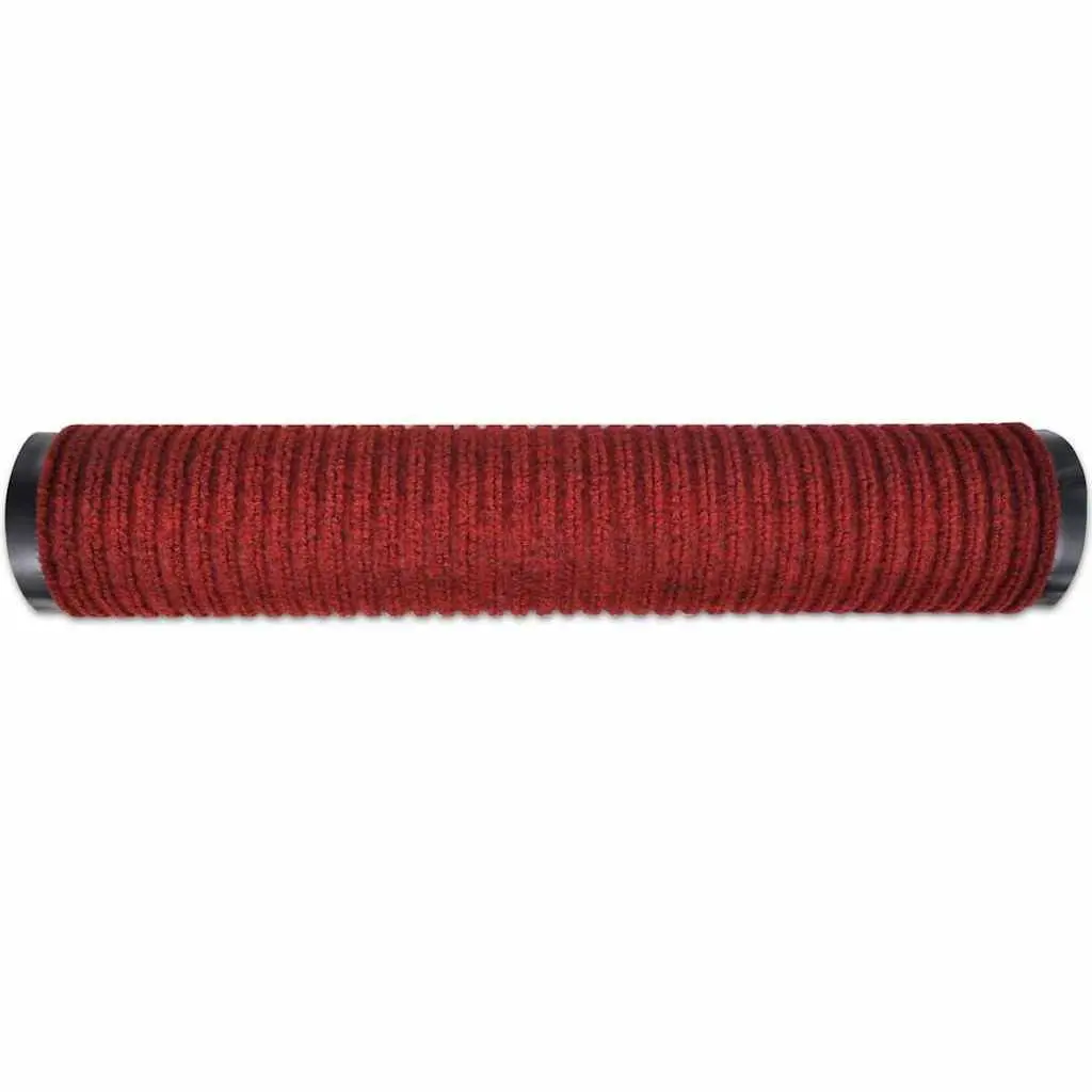 Door Mat Red 90 x 120 cm PVC Non-Slip Backing Home Office Entrance Dirt Mud