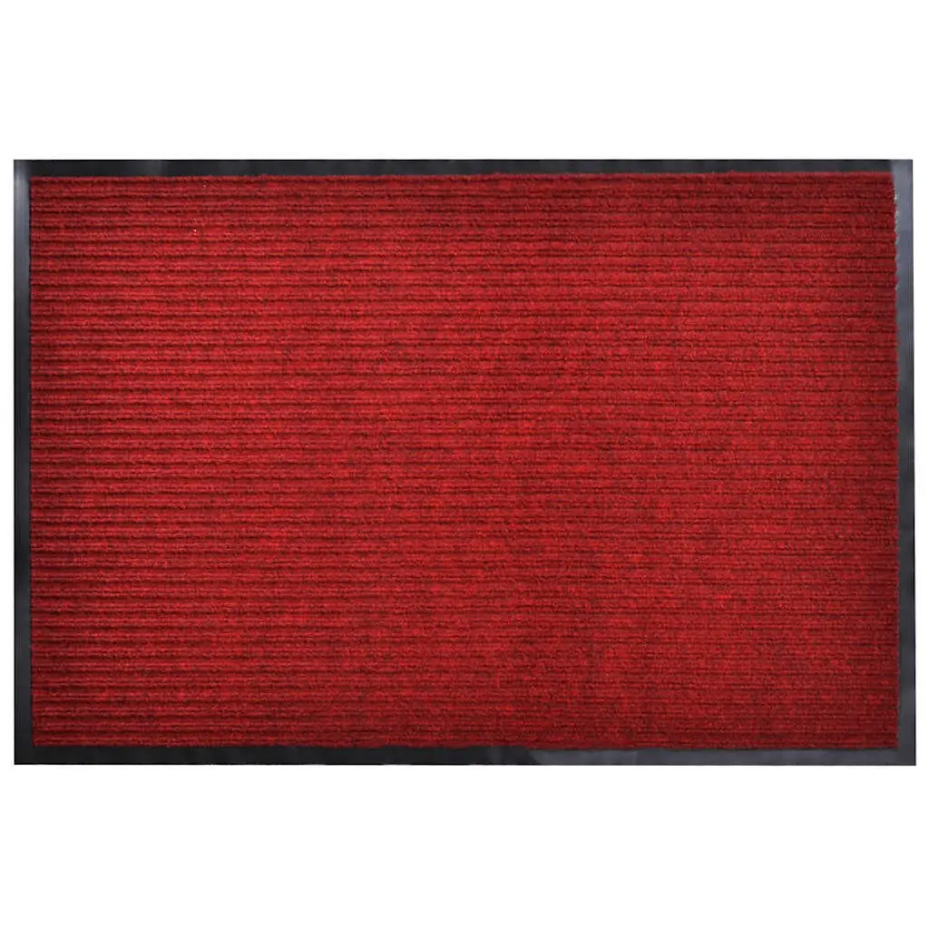 Door Mat Red 90 x 150 cm PVC Non-Slip Backing Indoor Outdoor Entrance Rug