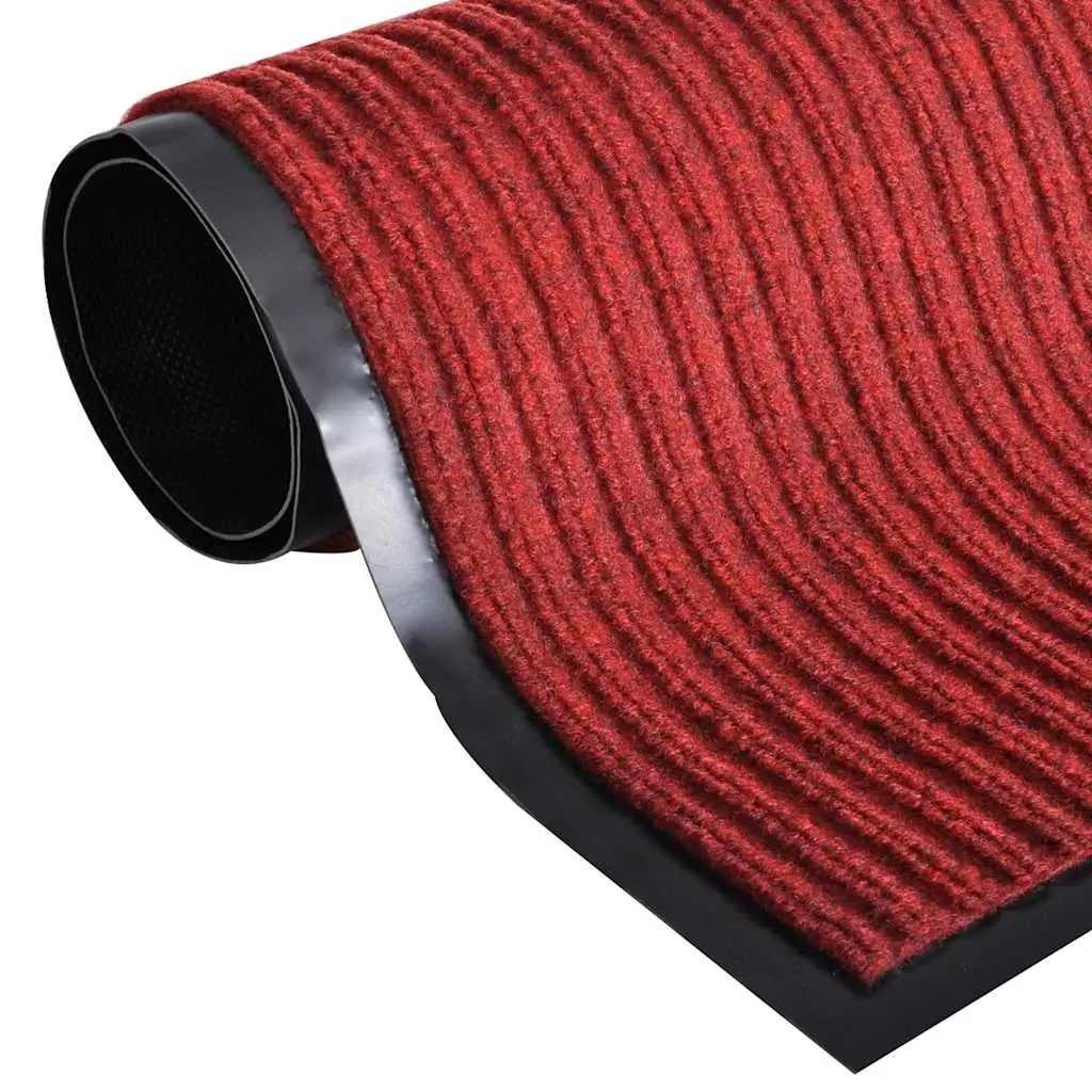 Door Mat Indoor Outdoor Red 120 x 180 cm Non-slip PVC Backing