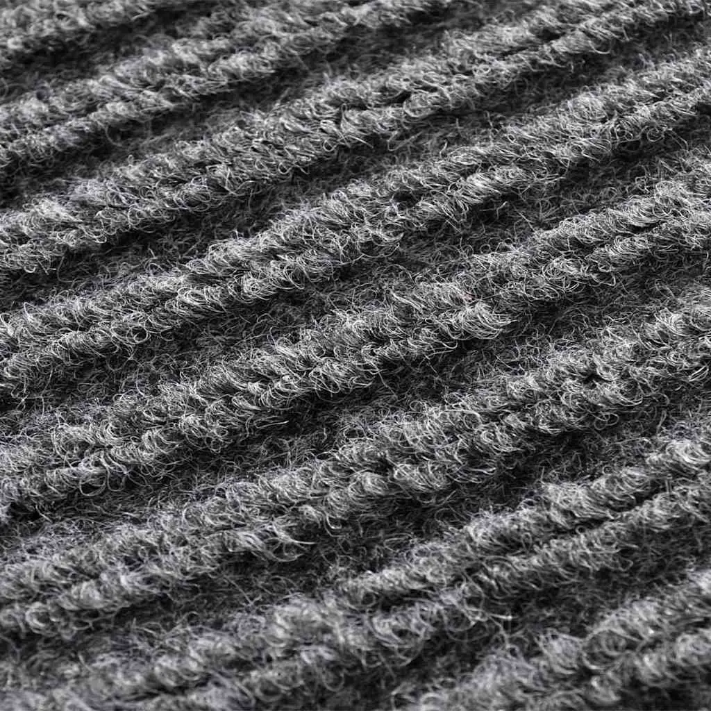 Door Mat Grey 90 x 60 cm Non-Slip PVC Backing Easy Clean Home Office Entry