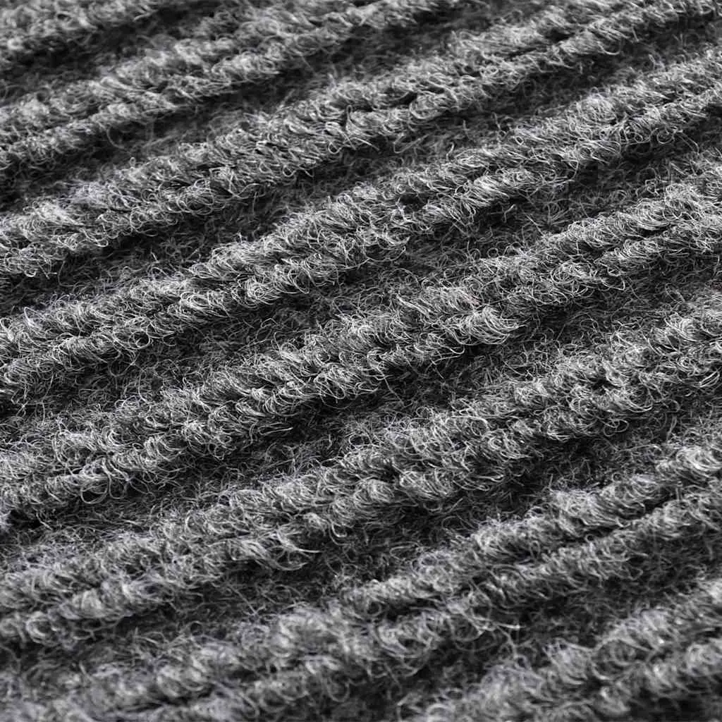 Door Mat Indoor Outdoor Grey 90 x 120 cm Non-Slip Backing
