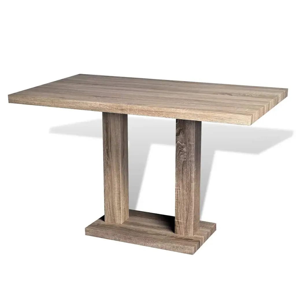 Dining Table Kitchen MDF Brown Furniture Elegant Design Easy Clean Assembly