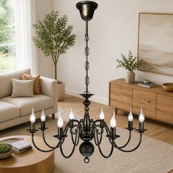 Antique Black Metal Chandelier Specifications and Features