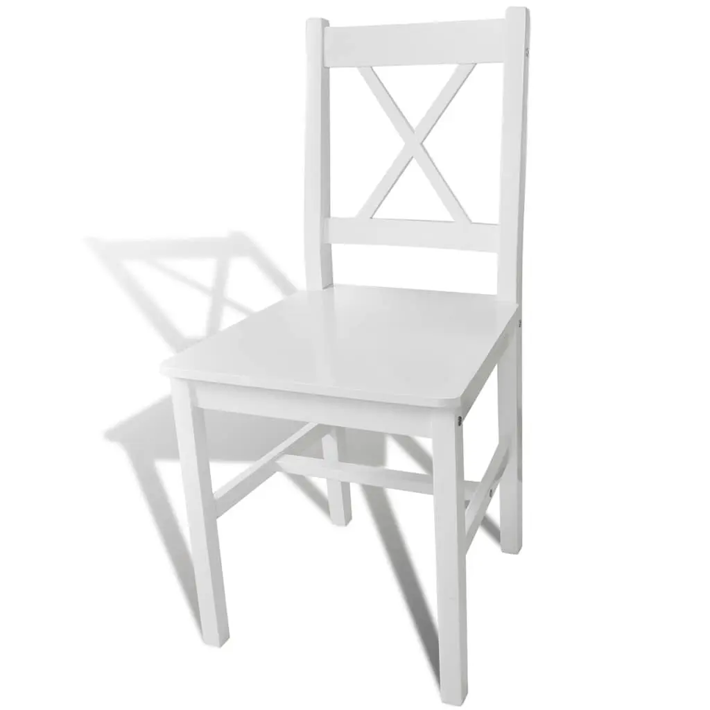 Wooden Dining Chairs Set of 2, White