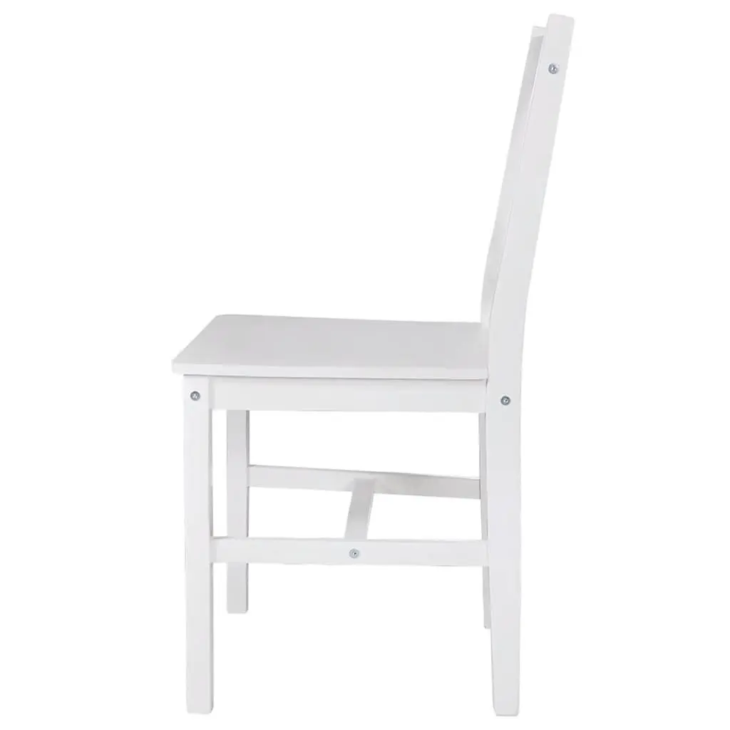 Dining Chairs Set 4 pcs White Kitchen Seating Ergonomic Design Smooth