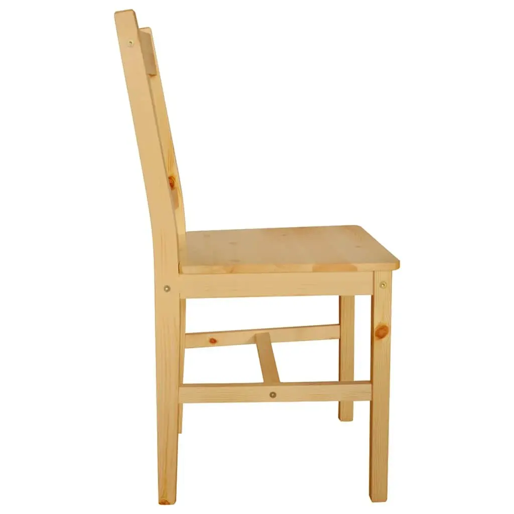 Dining Chairs 2 Pieces Beige Kitchen Solid Wood Elegant Design Ergonomic Seating