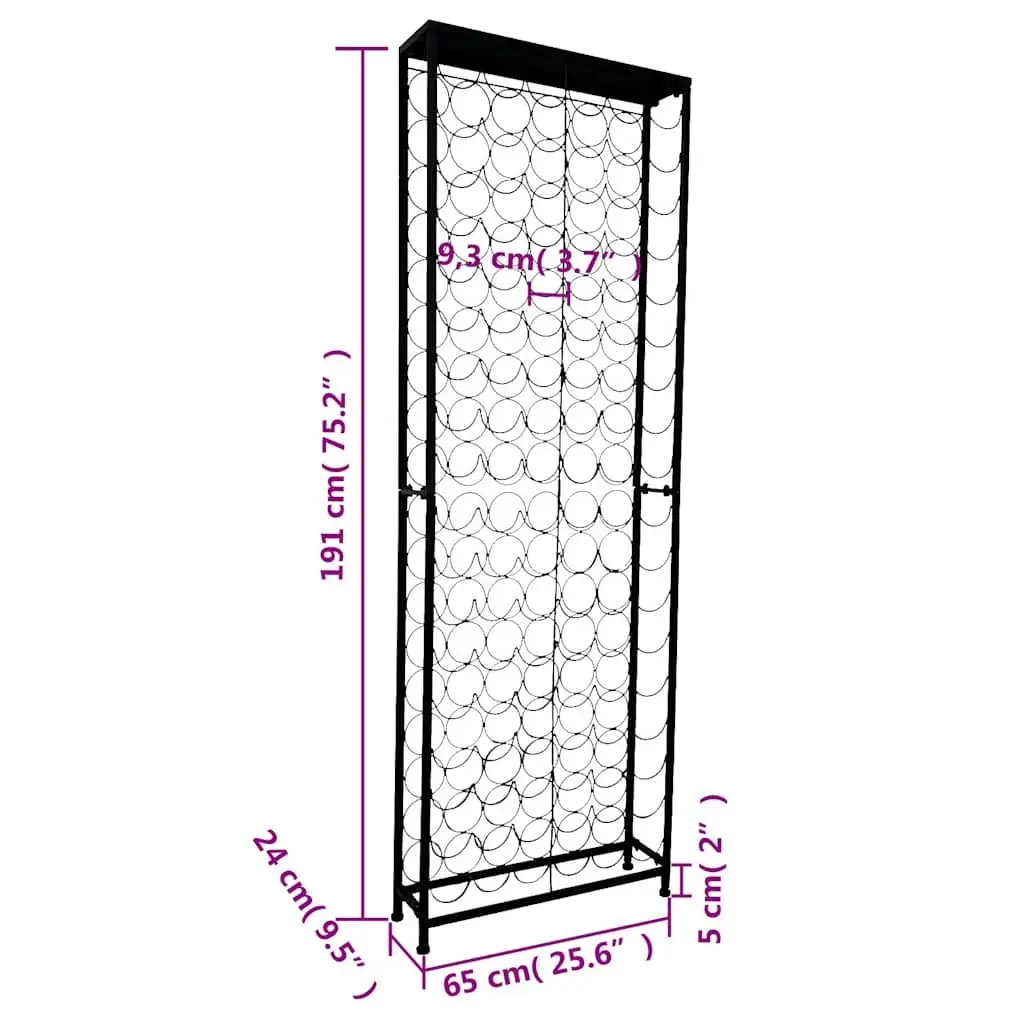 Wine Rack Standing Metal Storage 108 Bottle Holder