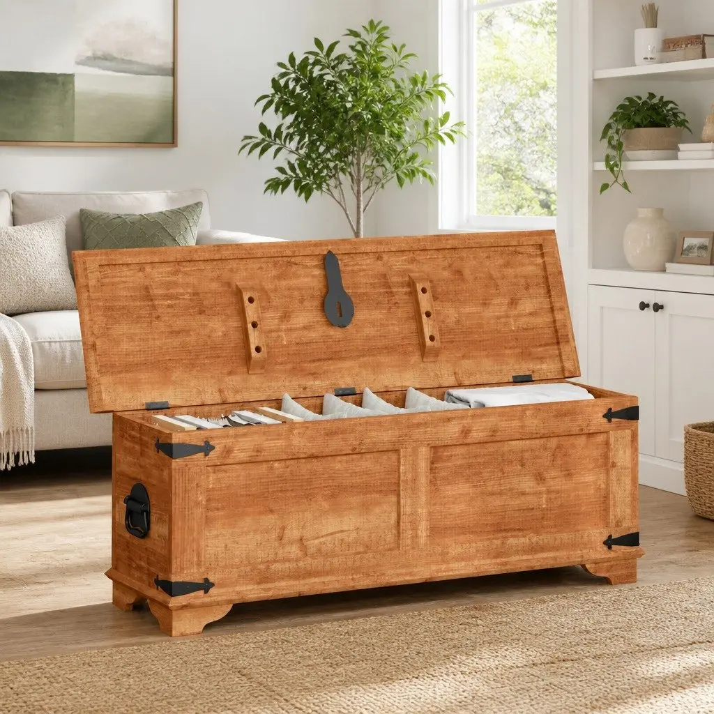 Handmade Brown Storage Chest