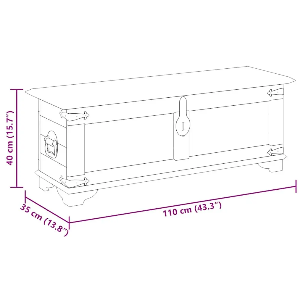 Handmade Brown Storage Chest