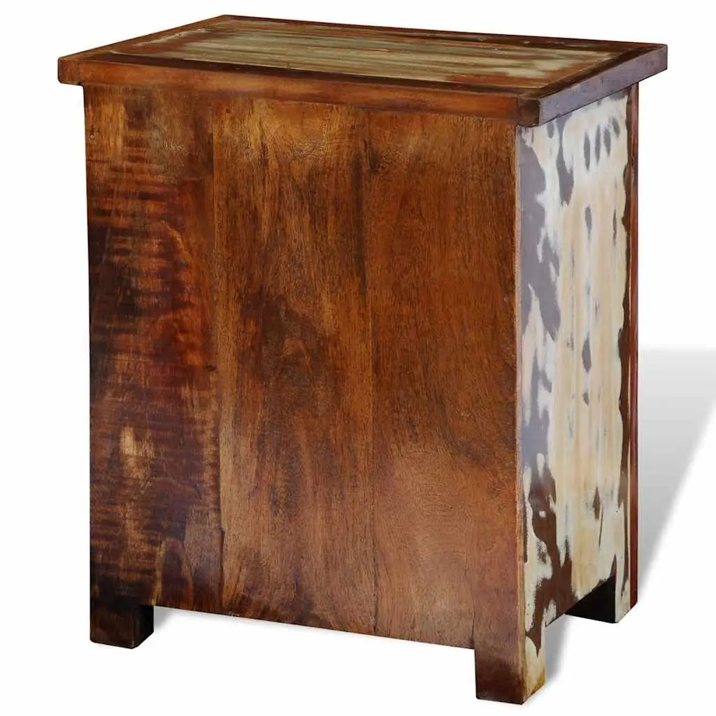 Solid Wood Bedside Table with 2 Drawers