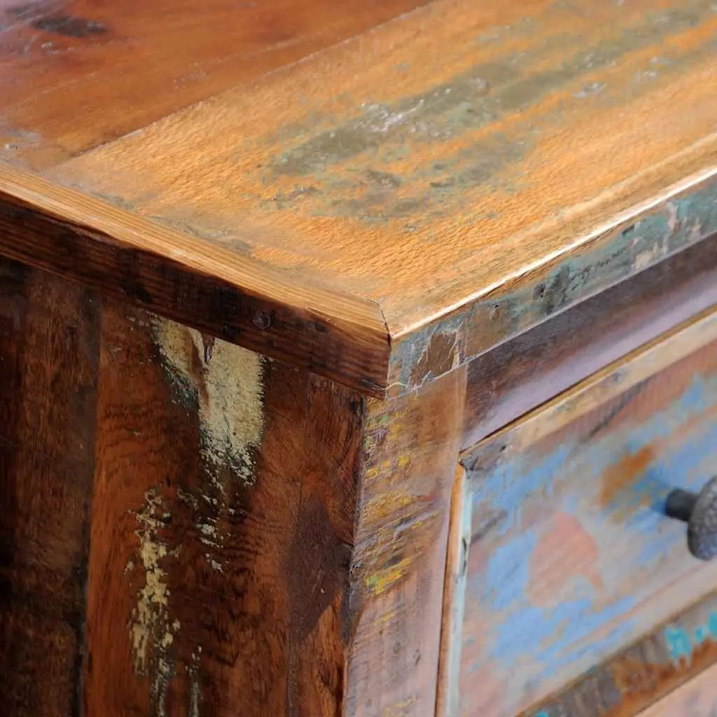 Solid Wood Bedside Table with 2 Drawers