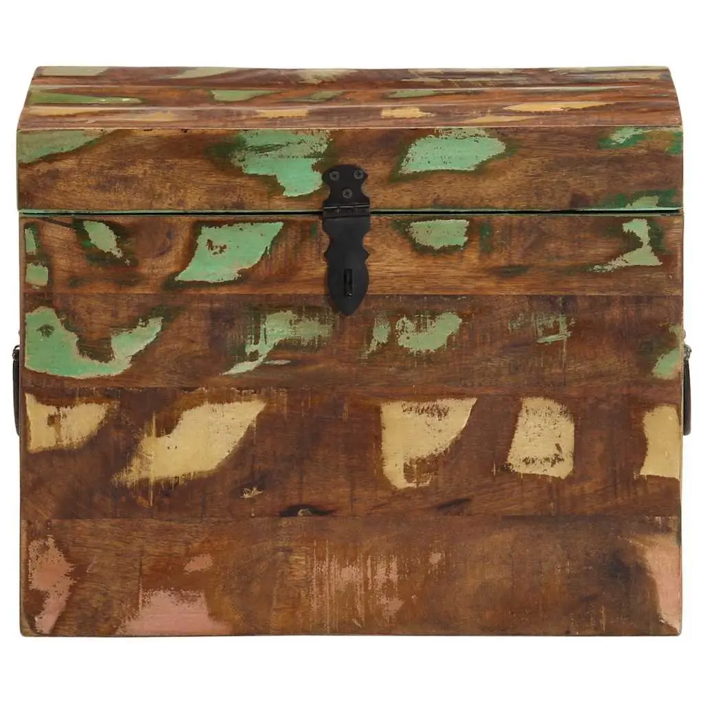 Reclaimed Wood Storage Box Solid Wooden Chest Antique Style Brown Home Furniture