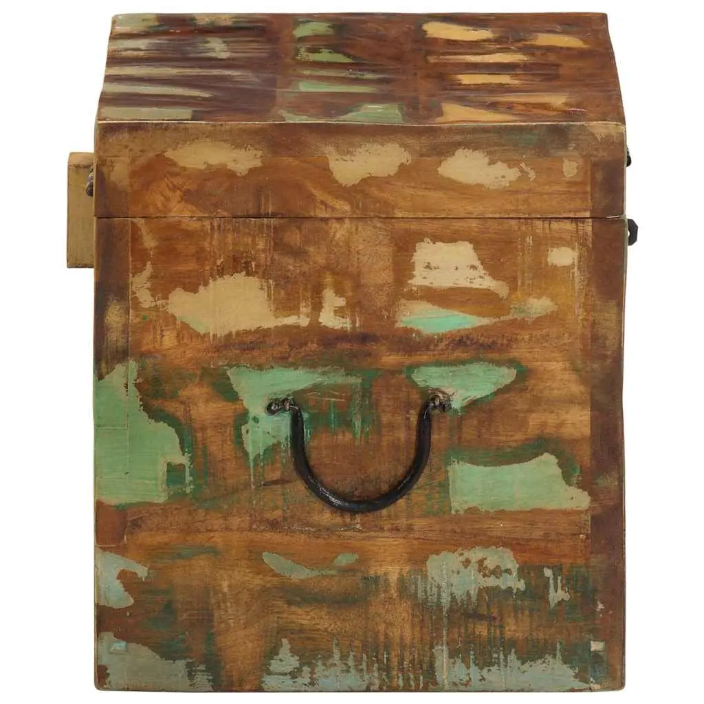 Reclaimed Wood Storage Box Solid Wooden Chest Antique Style Brown Home Furniture