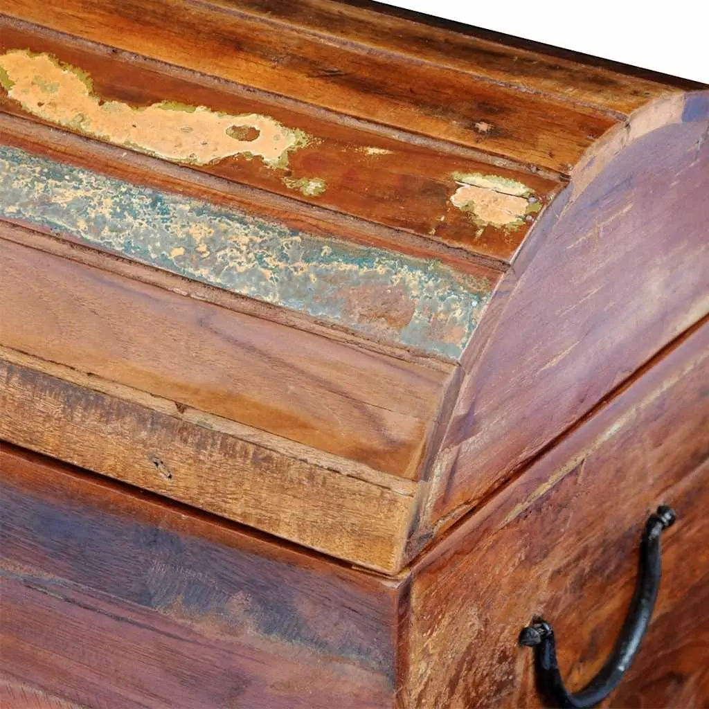 Reclaimed Wood Storage Chest Brown Solid Antique Style Living Room Bedroom