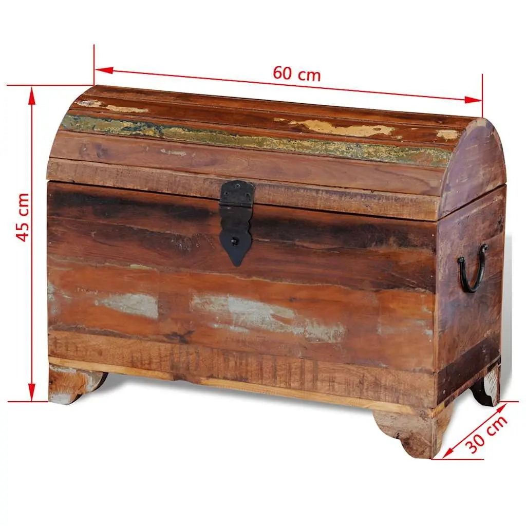 Reclaimed Wood Storage Chest Brown Solid Antique Style Living Room Bedroom