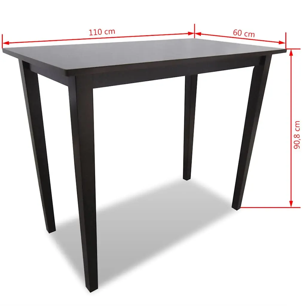 Wooden Bar Table Kitchen Dining Room Console Brown