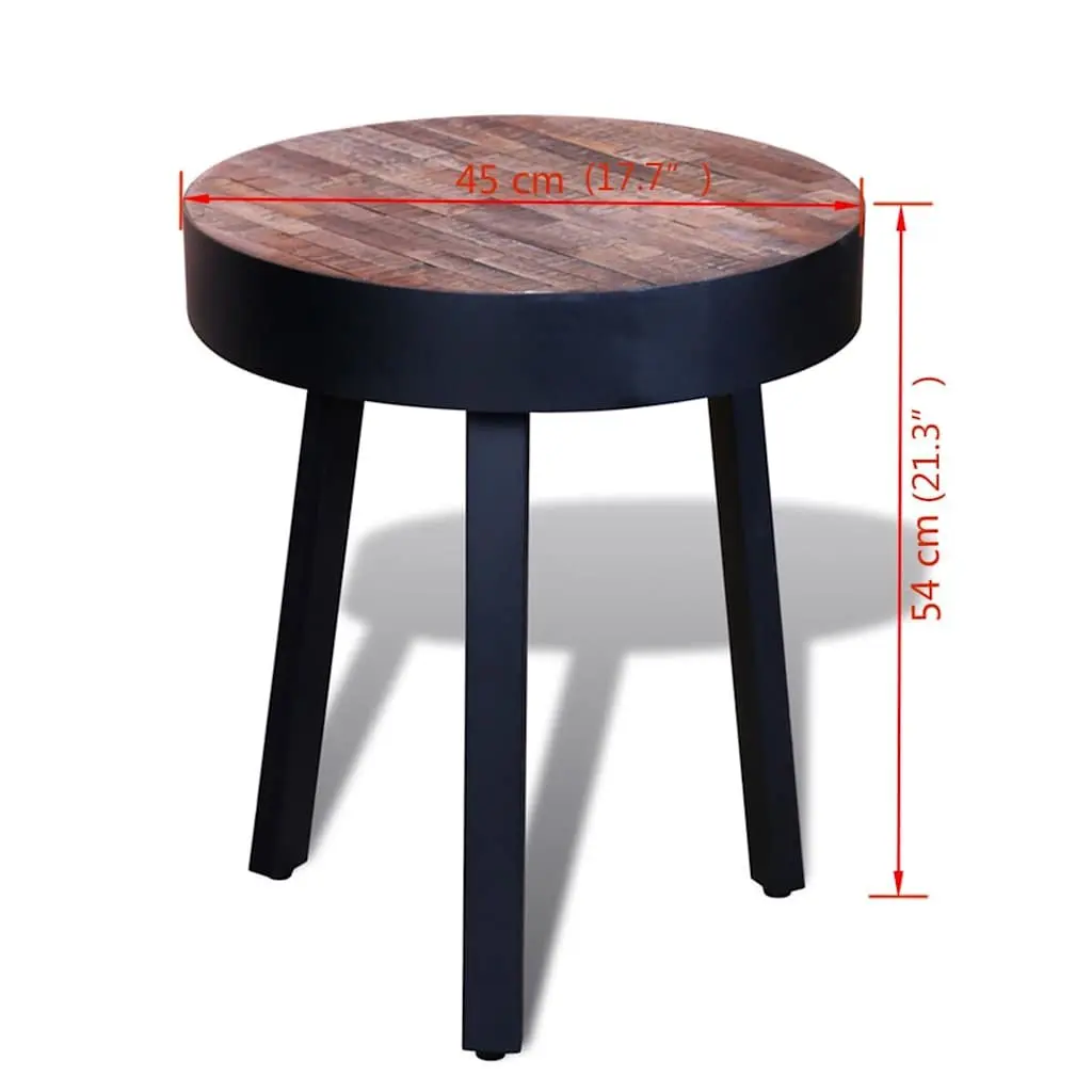 Round End Table Side Coffee Table Wooden Accent Furniture Living Room Decor