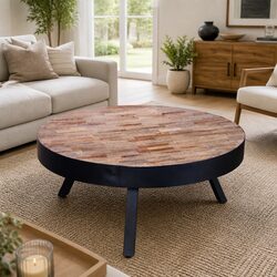 Specifications of the Round Reclaimed Wood Coffee Table