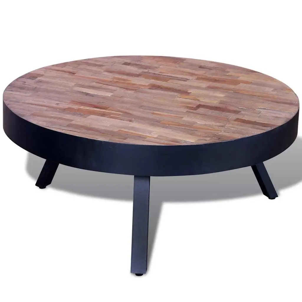 Round Reclaimed Wood Coffee Table
