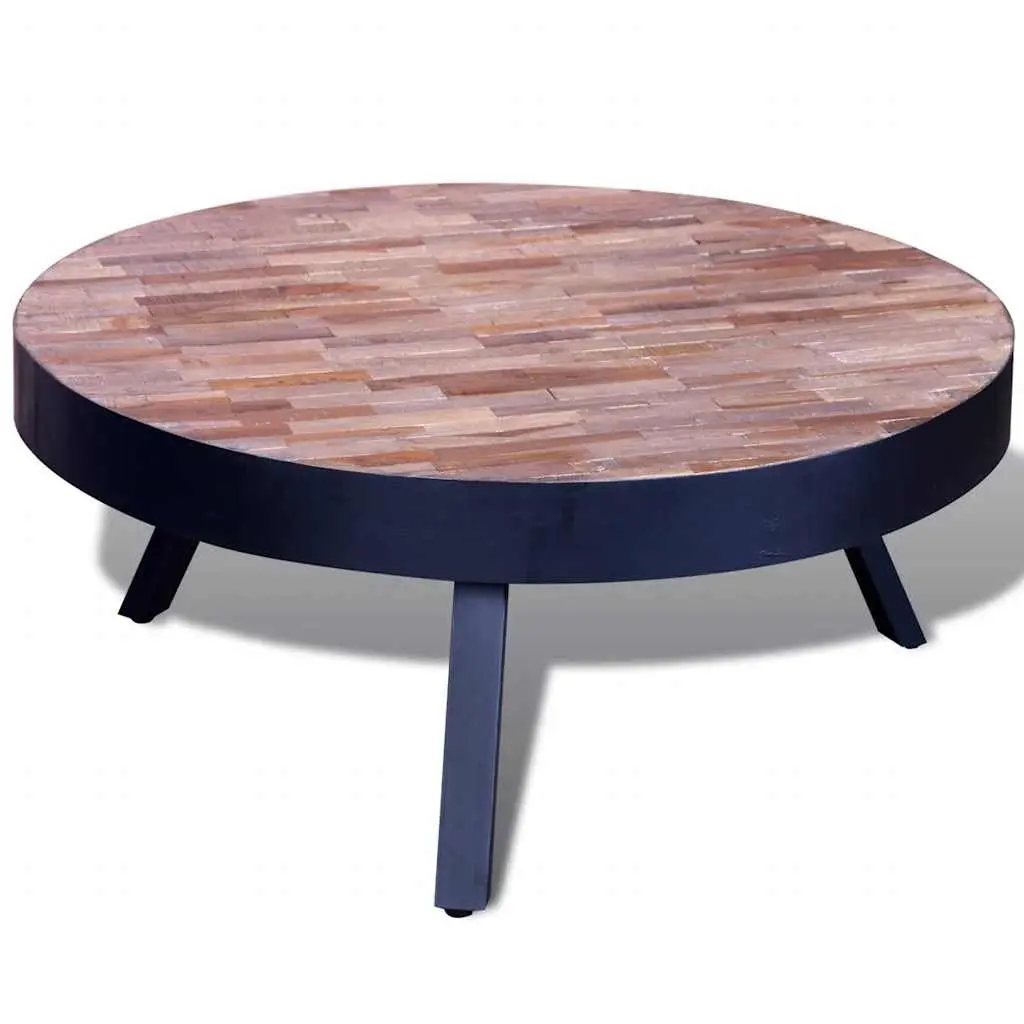 Round Reclaimed Wood Coffee Table