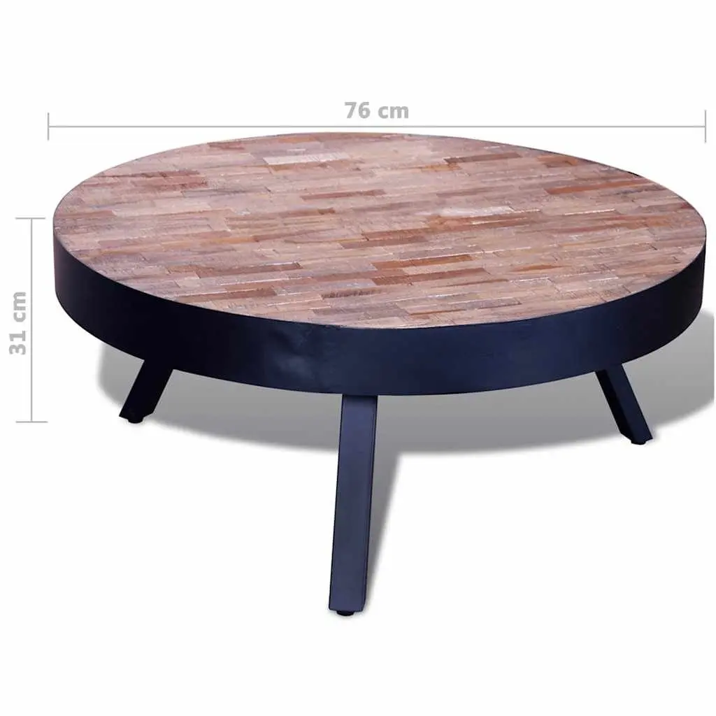 Round Reclaimed Wood Coffee Table