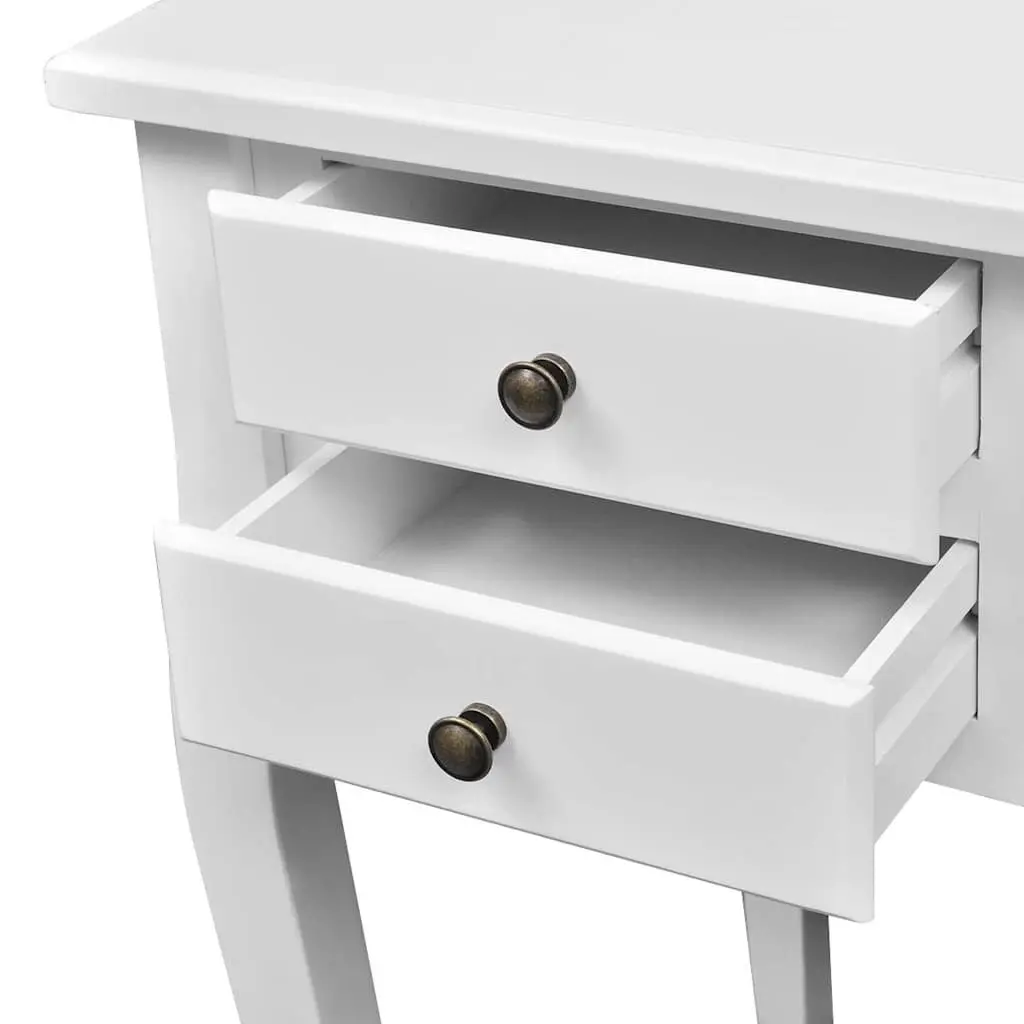 Wooden Desk for Study Office 5 Drawers Antique Look