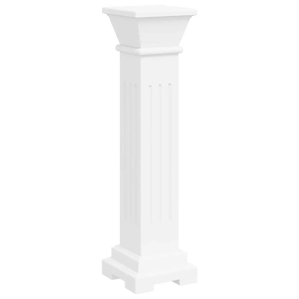 Classic Square Pillar Plant Stand White Display Pedestal for Indoor Outdoor