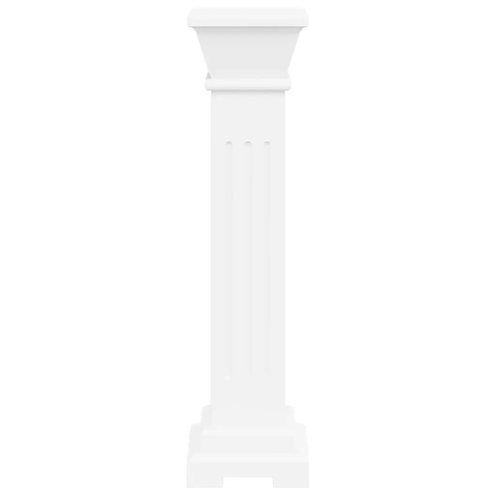Classic Square Pillar Plant Stand White Display Pedestal for Indoor Outdoor