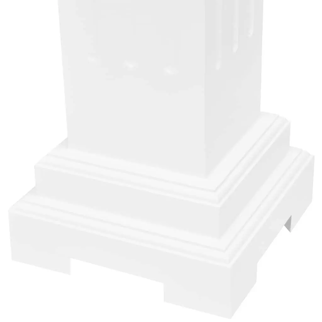 Classic Square Pillar Plant Stand White Display Pedestal for Indoor Outdoor