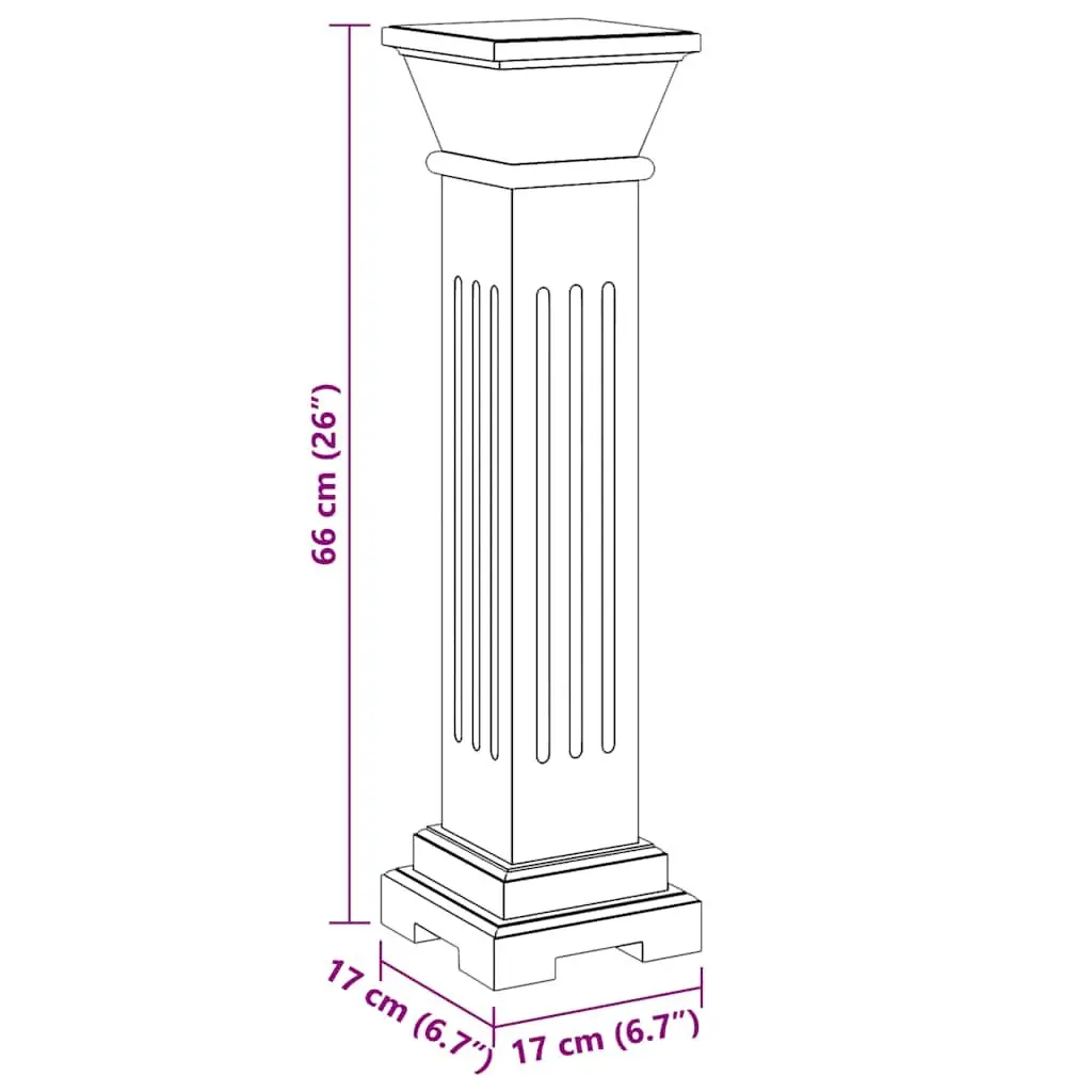 Classic Square Pillar Plant Stand White Display Pedestal for Indoor Outdoor