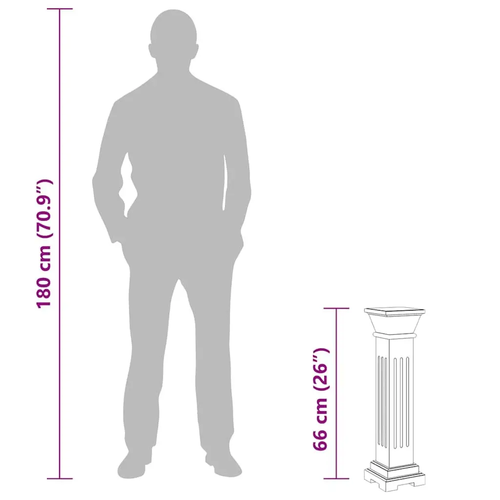 Classic Square Pillar Plant Stand White Display Pedestal for Indoor Outdoor