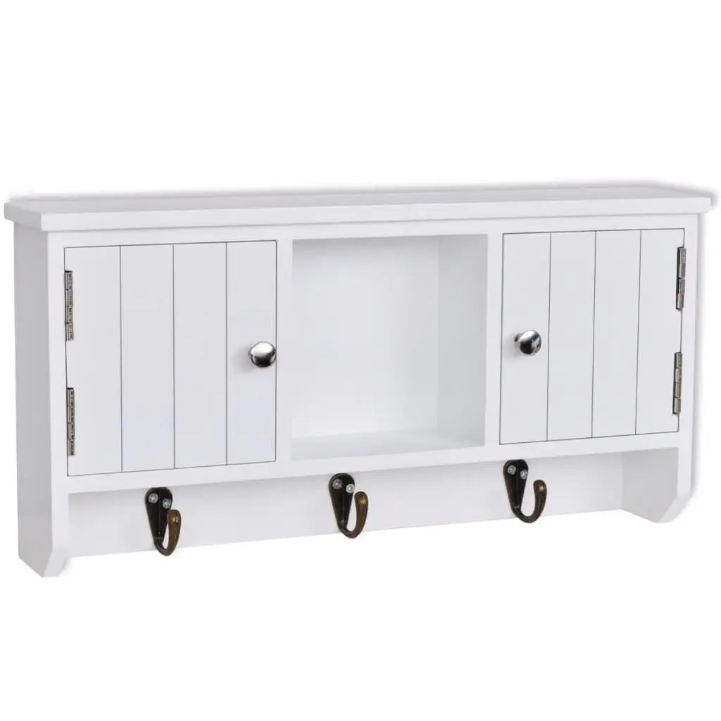 Wall Cabinet for Keys Jewelry Storage Organizer White