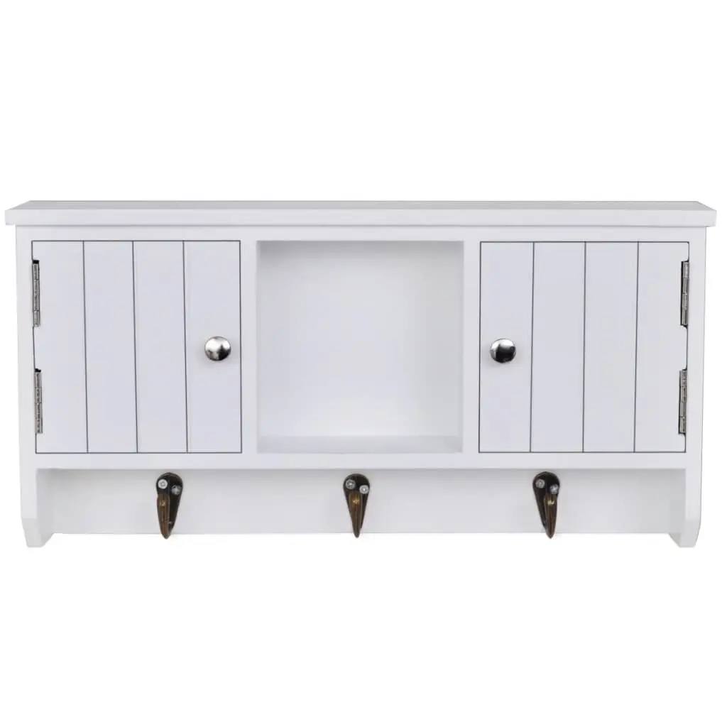 Wall Cabinet for Keys Jewelry Storage Organizer White