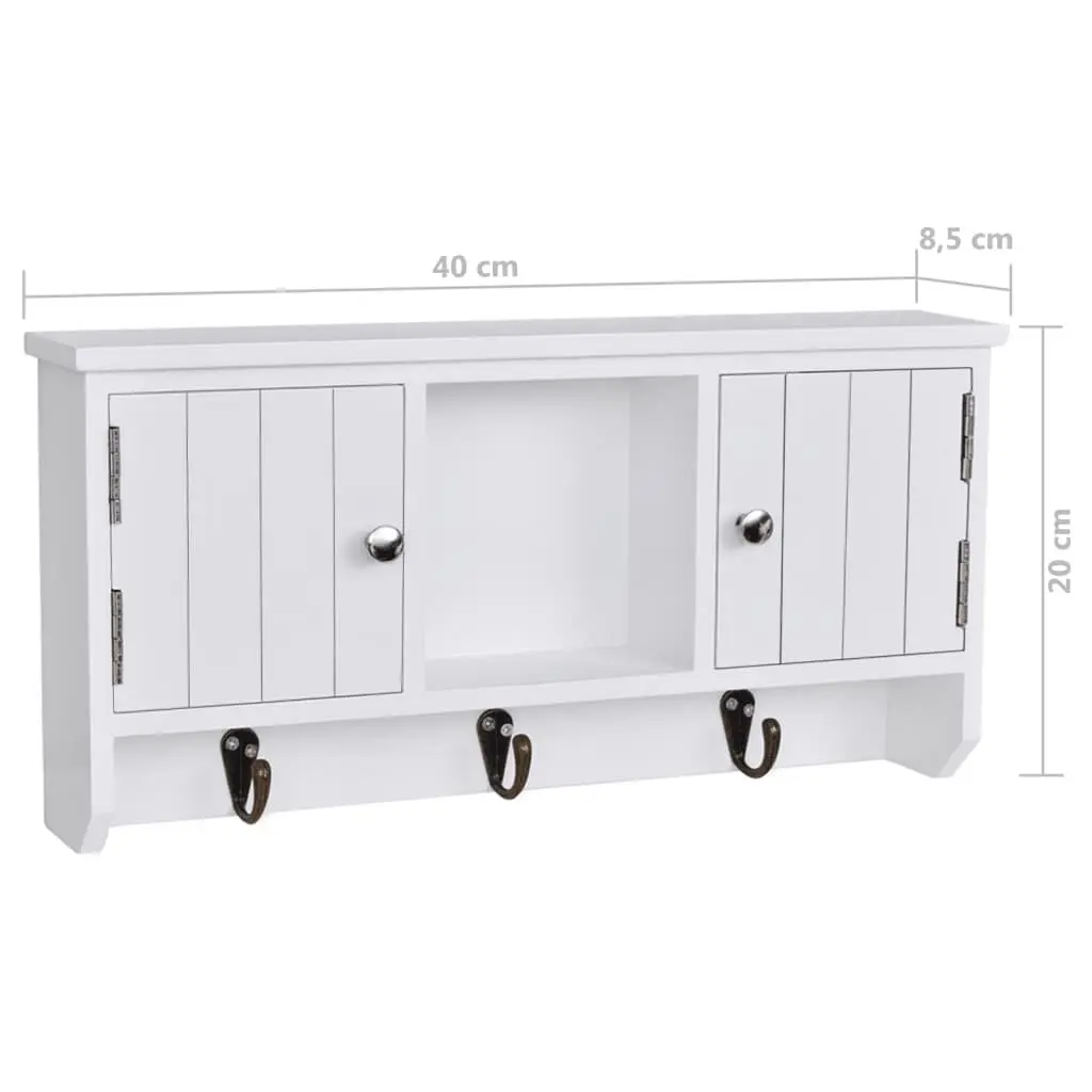 Wall Cabinet for Keys Jewelry Storage Organizer White