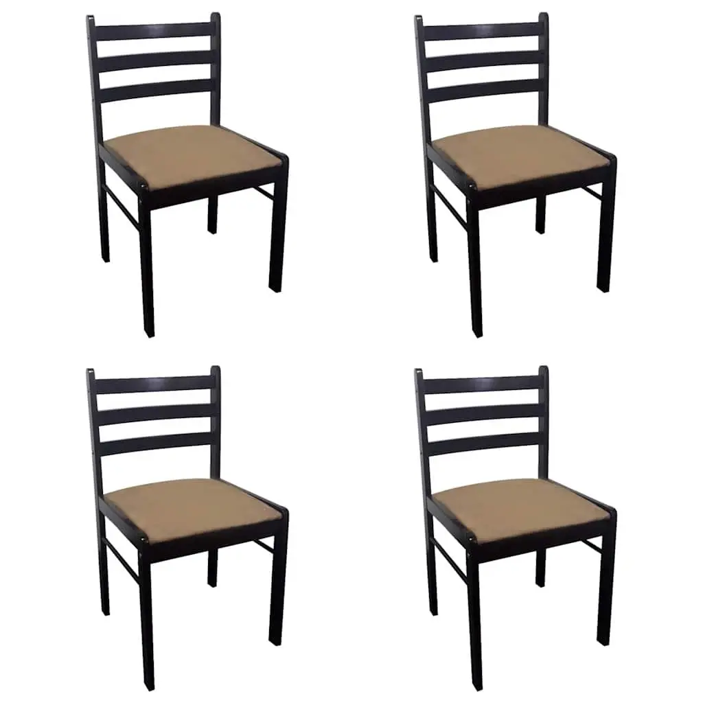 4 Wooden Frame Dining Chairs