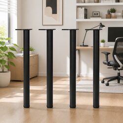Adjustable Table Legs 710mm - Set of 4 Black Replacement