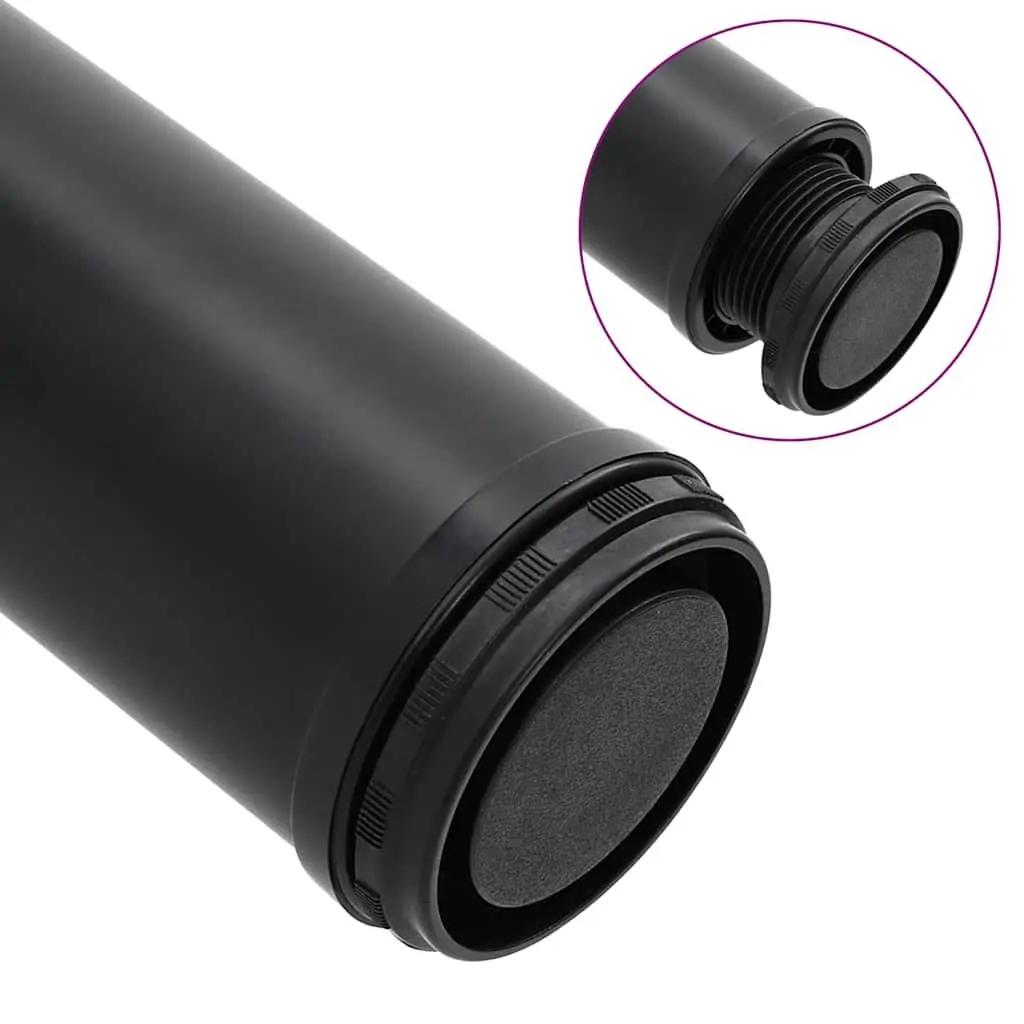 Table Legs Adjustable for Furniture Support 710 mm Black Set 4 pcs