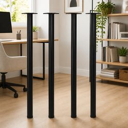 Table Legs Adjustable Set 4 Pieces Black Height Compensation Screw Feet