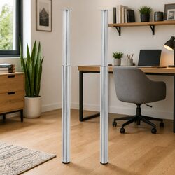 Telescopic Table Legs 2 pc Adjustable Height 710-1100 mm Replacement Furniture
