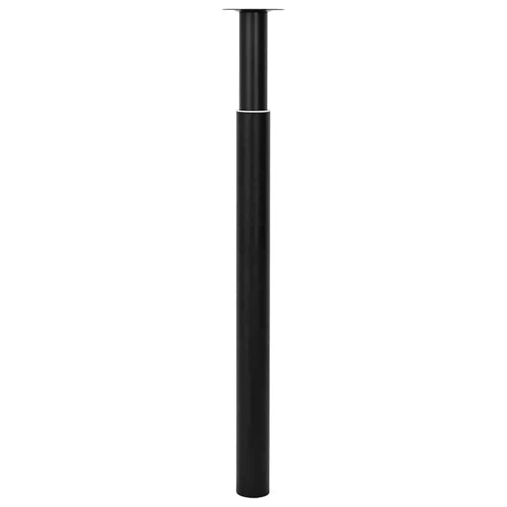 Adjustable Black Telescopic Table Legs Replacement Pair Height Range 710mm to 1100mm