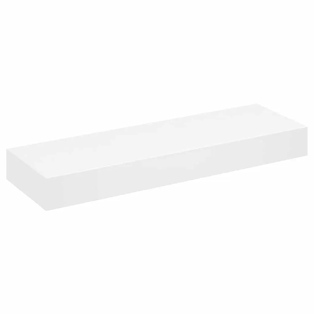 Wall Display Shelf for Home Decor White Floating Shelf with Drawer Storage