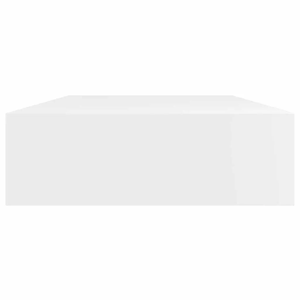 Wall Display Shelf for Home Decor White Floating Shelf with Drawer Storage