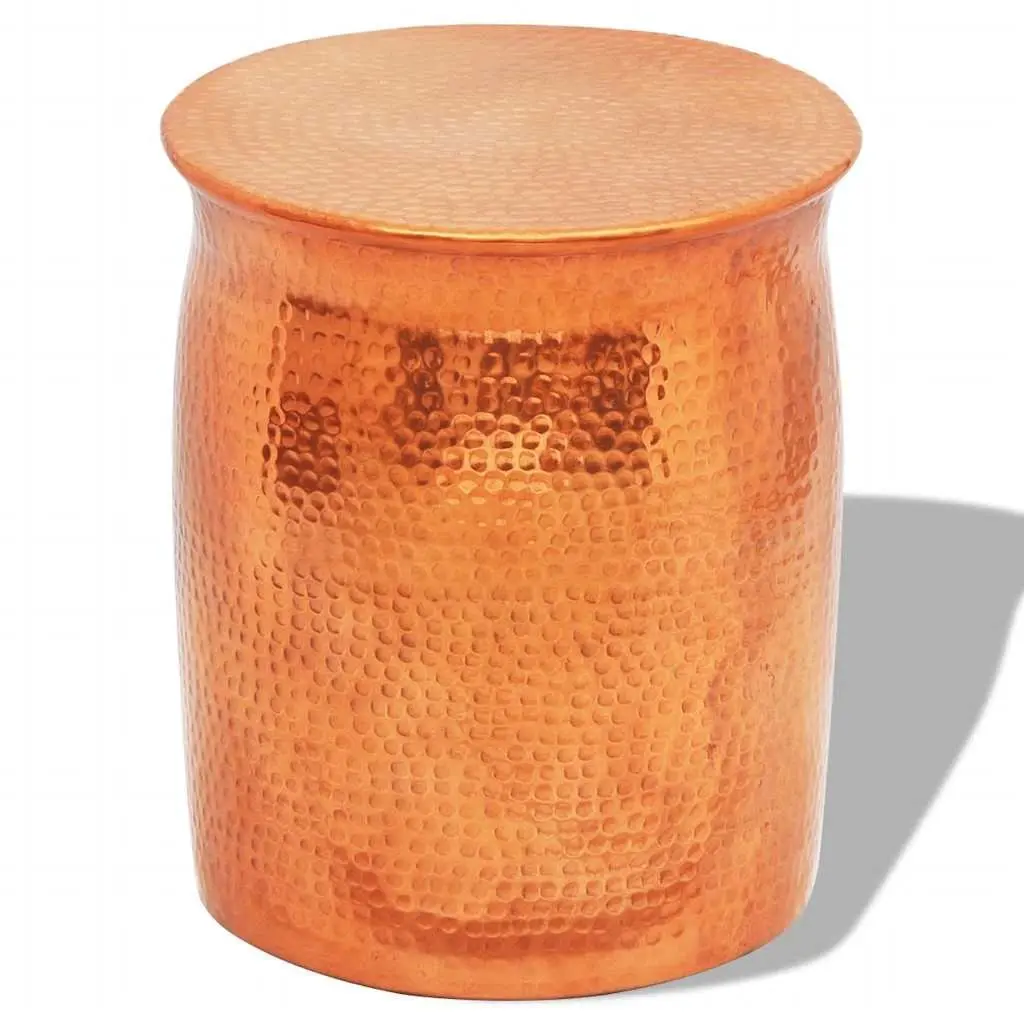 Gold Hammered Aluminium Stool & Side Table