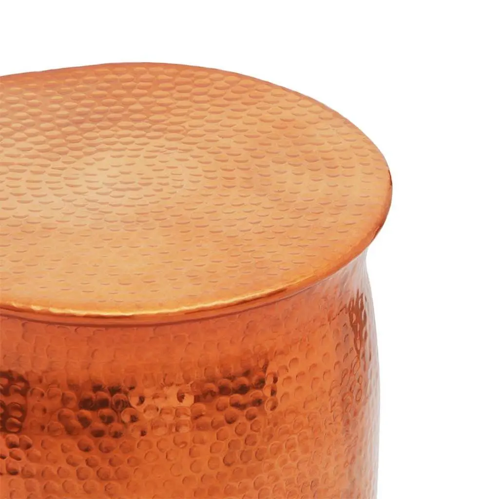 Gold Hammered Aluminium Stool & Side Table