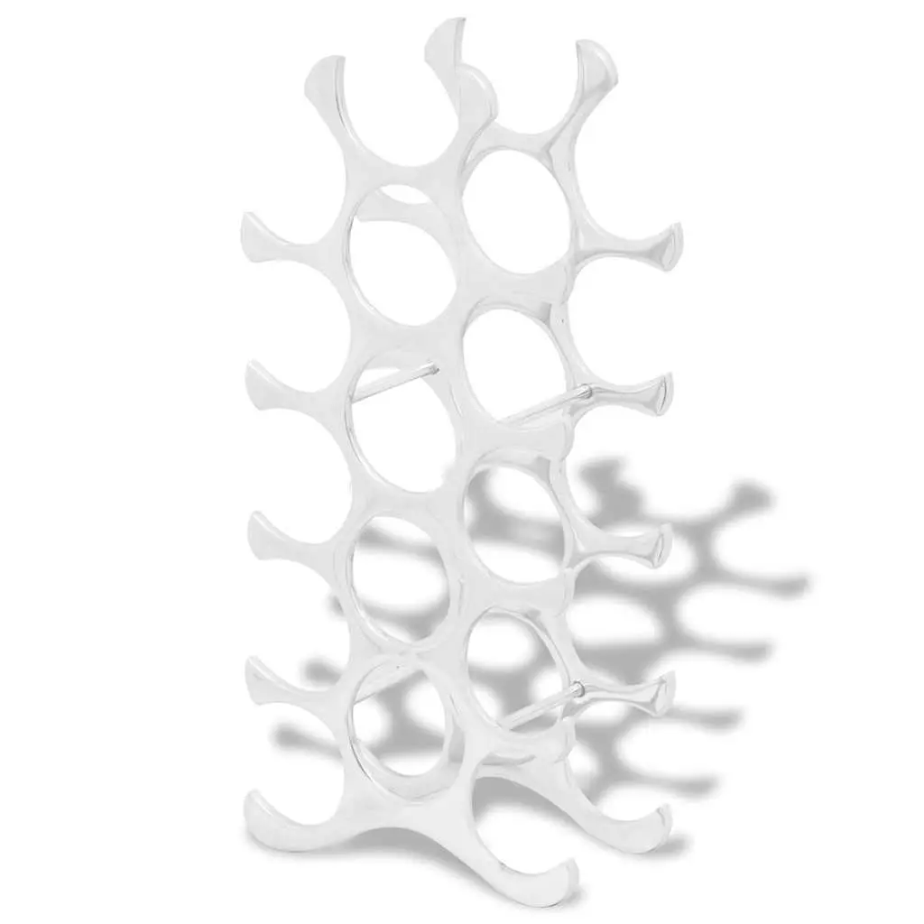 Wine Rack for 15 Bottles Silver Modern Storage Display Stand