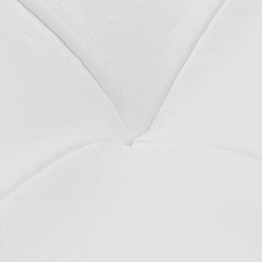 Storage Ottoman for Living Room White Artificial Leather Foam Seat