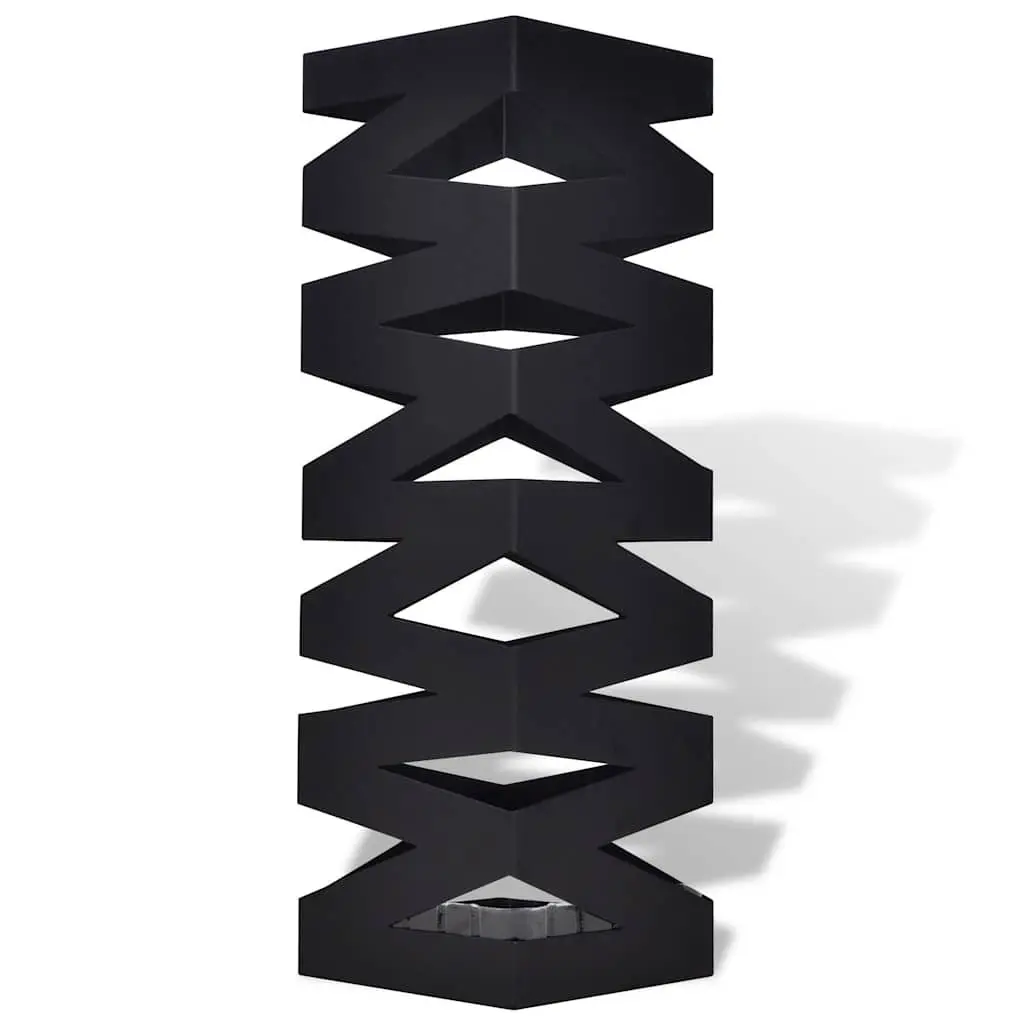 Umbrella Stand Storage Holder for Home 48.5cm Black Steel